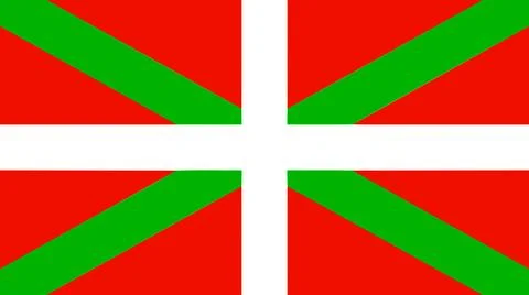 Flag of the Basque Country Stock Illustration
