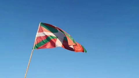 Flag of the Basque Country waving Video stock 140450354