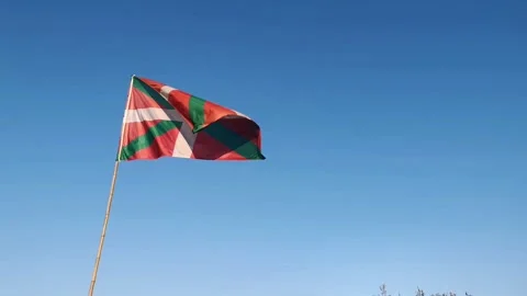 Flag of the Basque Country waving Stock Footage 140499127