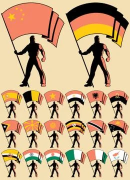 Flag Bearer 5 Stockillustratie