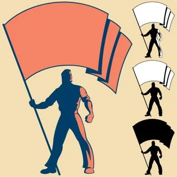 Flag Bearer Stock Illustration