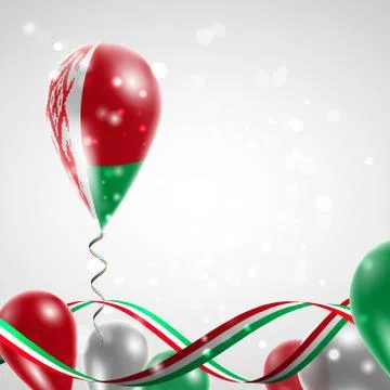 Flag of Belarus on balloon Stock Illustration
