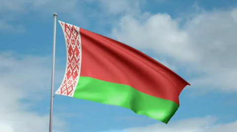 Flag of Belarus 스톡 동영상 442037