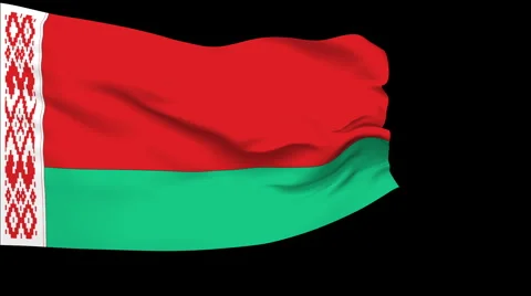 Flag of Belarus Stock Footage 1054365