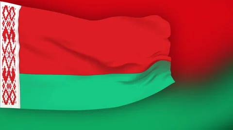 Flag of Belarus Stock Footage 1054417