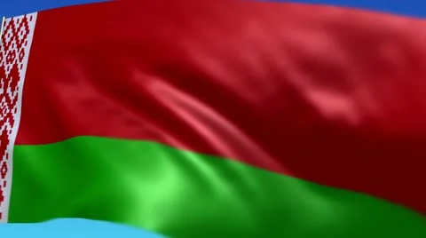 Flag of Belarus Stock Footage 10847373