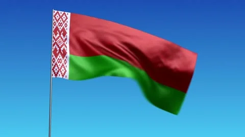 Flag of Belarus Stock Footage 10847374