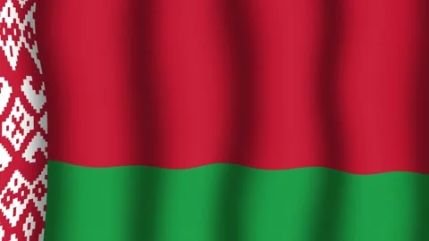 Flag of Belarus Stock Footage 175644299