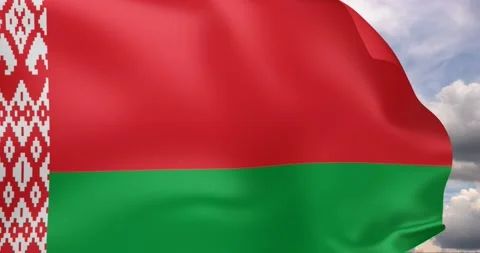 The flag of Belarus Stock Footage 198408080