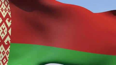 Flag of Belarus HD Stock Footage 14049557