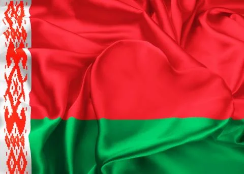 Flag of Belarus, Minsk Stock Illustration