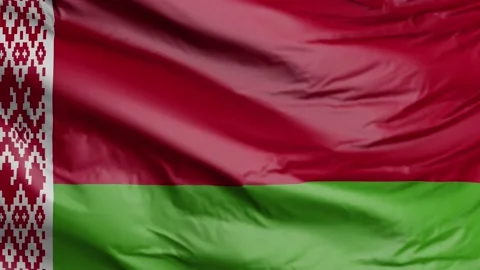 Flag of Belarus Realistic 3D Stock Footage 138920398
