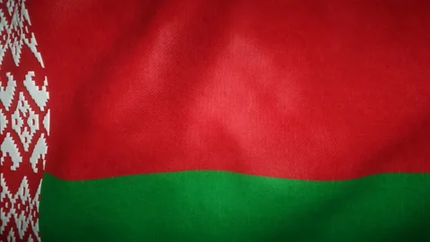 Flag of belarus waving in the wind Stock-Footage 125832335