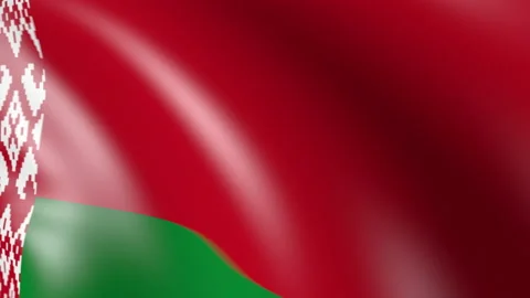 Flag of Belarus in the wind. 3d animation Vídeos de archivo 163776659