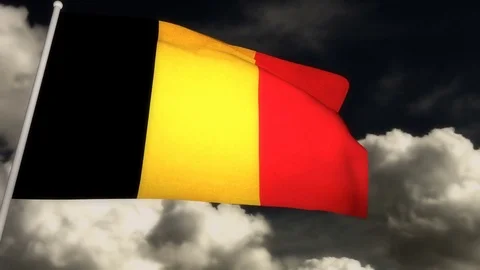 Flag Belgium 02 Stock Footage 81780424