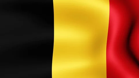 Flag of Belgium, fluttering in the wind. Seamless looping video. 스톡 동영상 75031954