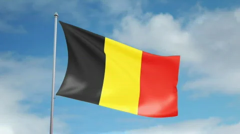 Flag of 	Belgium 스톡 동영상 435249