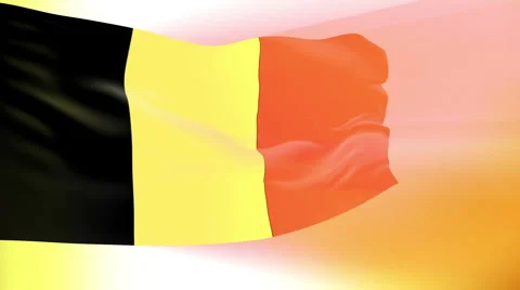 Flag of Belgium Stock Footage 1050696