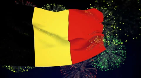 Flag of Belgium Stock Footage 1050804