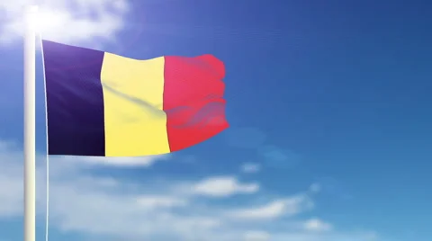 Flag of Belgium Stock-Footage 1054485