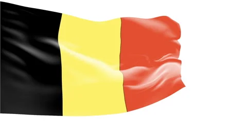 Flag of Belgium Stock Footage 1054555