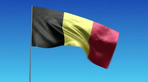 Flag of Belgium Stock Footage 10847379