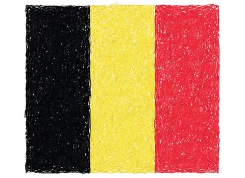 Flag of belgium Stock Illustration