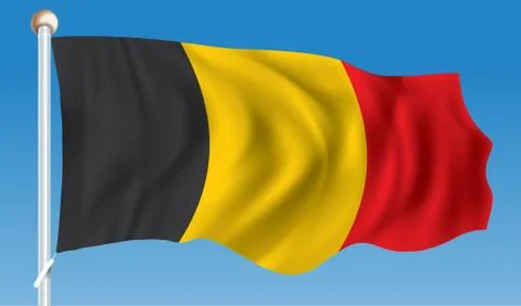 Flag of Belgium Stock Illustration
