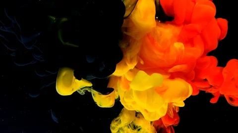 Flag of Belgium made of colored ink on a black background 動画素材 124650523