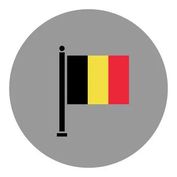 Flag of Belgium vector illustration isolated on white background Stock Illustration