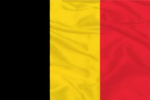 Flag of Belgium Waving Stock Illustration