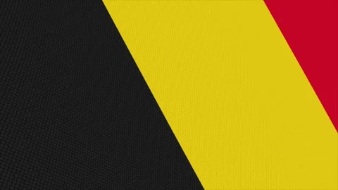 Flag of Belgium waving slowly Stock Footage 344478095
