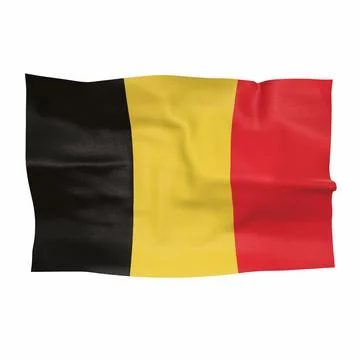 Flag of belgium on a white background 3d-rendering イラスト素材