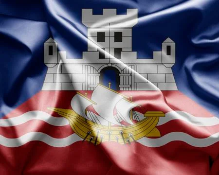 Flag of belgrade Stock Illustration