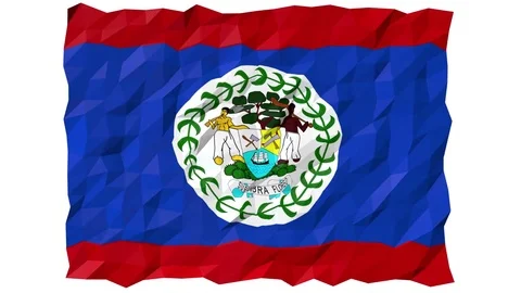 Flag of Belize 3D Wallpaper Animation Stock Footage 80652842