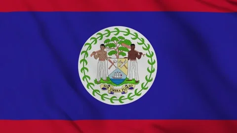 Flag of Belize – 4K Seamless Loop of the Central American Nation’s Banner Stock Footage 309038389
