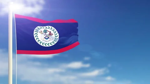 Flag of Belize Stock-Footage 1054594