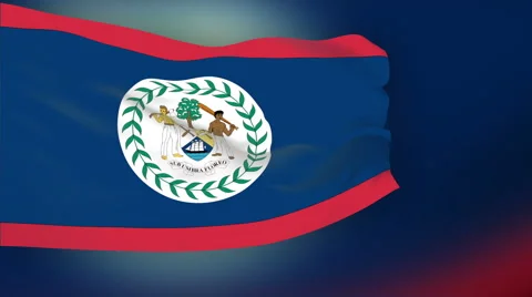 Flag of Belize Stock-Footage 1054618