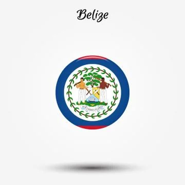 Flag of Belize icon Stock Illustration