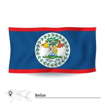 Flag of Belize Stock Illustration