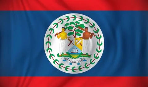 Flag of Belize Stock Illustration