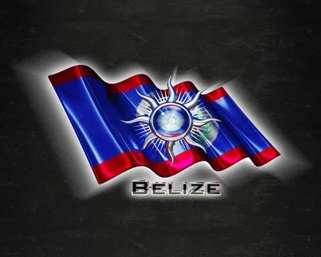 Flag Belize quality designer flag 库存插图