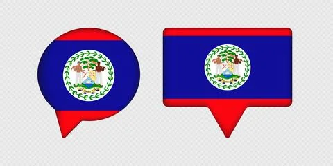 Flag of Belize in speech bubble. Illustrazione stock