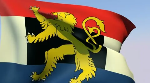 Flag of Benelux HD Stock Footage 14065586