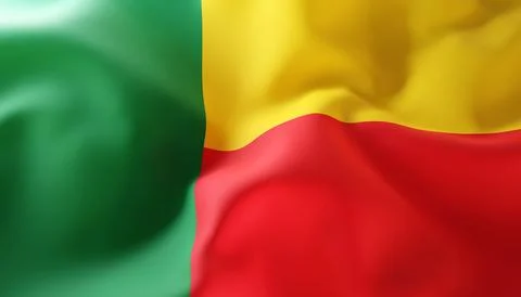 Flag of Benin. Close Up Stock Illustration