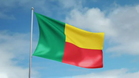 Flag of Benin 스톡 동영상 435230