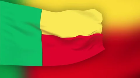 Flag of Benin Stock Footage 1054645