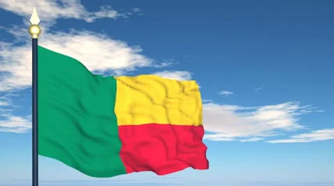 Flag Of Benin Stock Footage 10750509