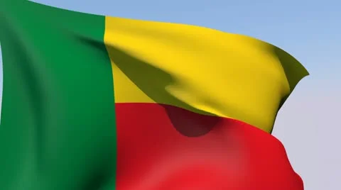 Flag of Benin HD Stock Footage 14070310