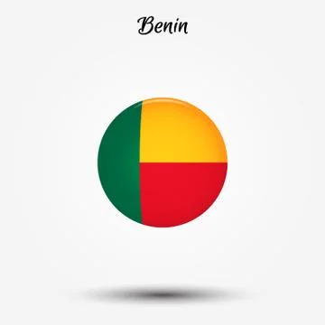 Flag of Benin icon Illustrazione stock